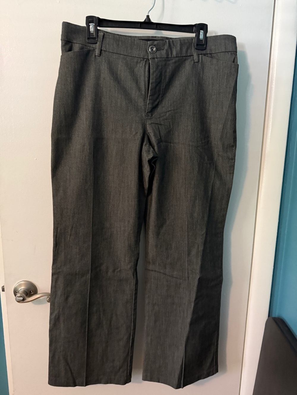 Lee Women's Dark Gray Straight Leg Trousers